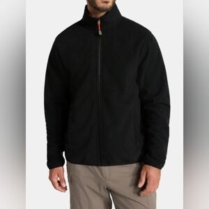 Ozark Trail Men's Size M Polar Fleece Zip-Front Jacket NWT Rich Black